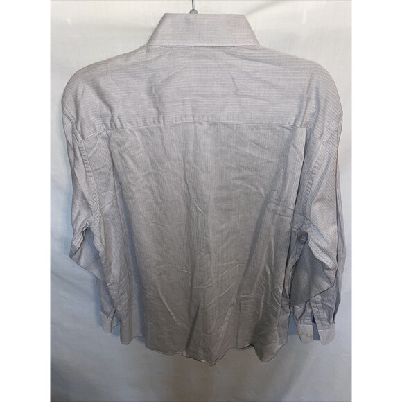 T. Harris Dress Shirt Men’s Size XL Gray Button Up Long Sleeve - Picture 8 of 12